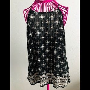 Beautiful black with white blouse